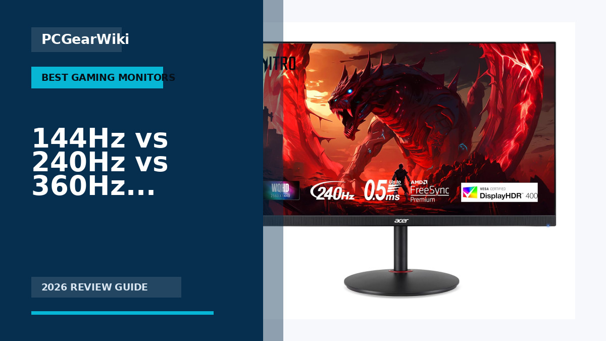 Acer Nitro XV272U 27" WQHD 240Hz IPS Gaming Monitor with AMD FreeSync Premium for 144Hz Vs 240Hz Vs 360Hz Monitor: Key Differences, Pros & Cons