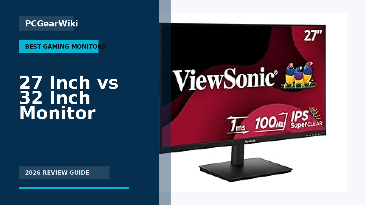 27 Inch Vs 32 Inch Monitor Buying Guide for 2026 1 ViewSonic VS2747-H 27 Inch 1080p Monitor, IPS Display with 100Hz for Productive Home and Office Spaces, Eye Care Technology, Thin Bezels, HDMI, and VGA Inputs for 27 Inch Vs 32 Inch Monitor Buying Guide for 2026
