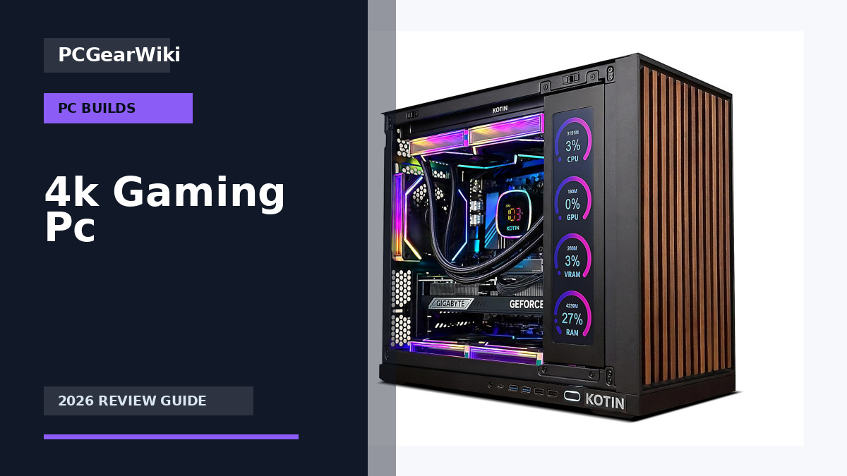 Best 4K Gaming PCs for 2026: GPU, CPU and Value 1 KOTIN G60B Gaming PC RTX 5070 12GB Ryzen 7 9700X 32GB DDR5 1TB SSD 360mm Cooler 11.3 Display for 4k Gaming Pc