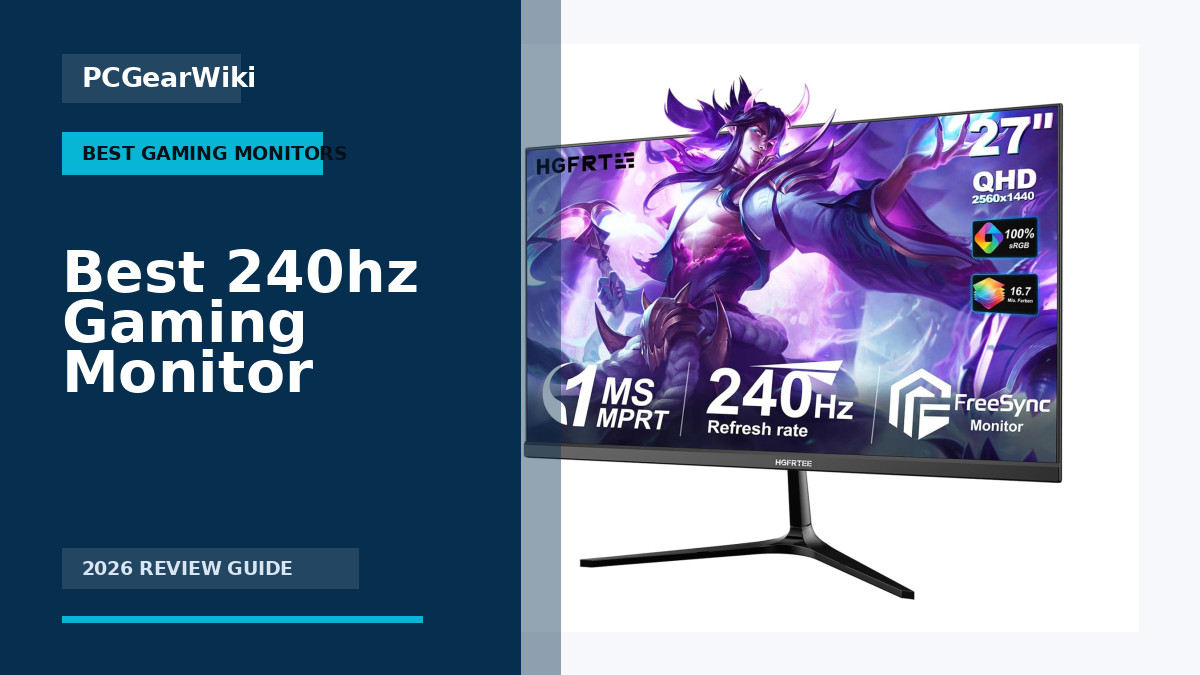 HGFRTEE 27 Inch 240Hz QHD IPS Gaming Monitor 1ms FreeSync HDMI DP for Best 240hz Gaming Monitor Buying Guide for 2026