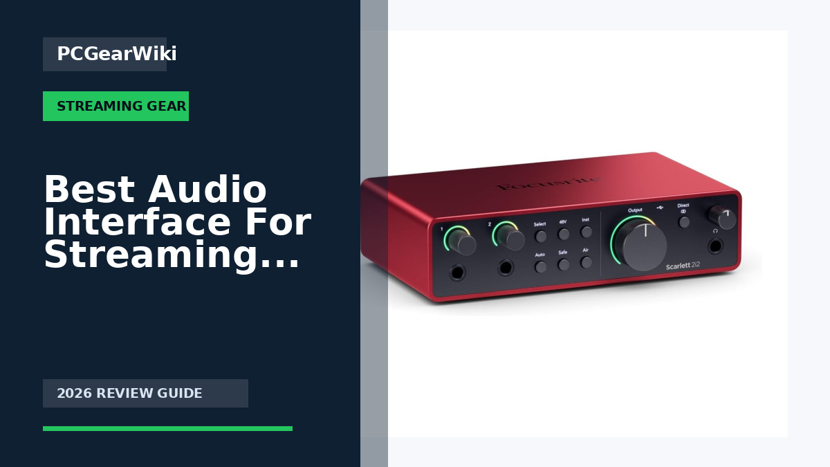 Best Audio Interface For Streaming Buying Guide for 2026 1 Focusrite Scarlett 2i2 4th Gen USB Audio Interface for Recording and Streaming for Best Audio Interface For Streaming Buying Guide for 2026