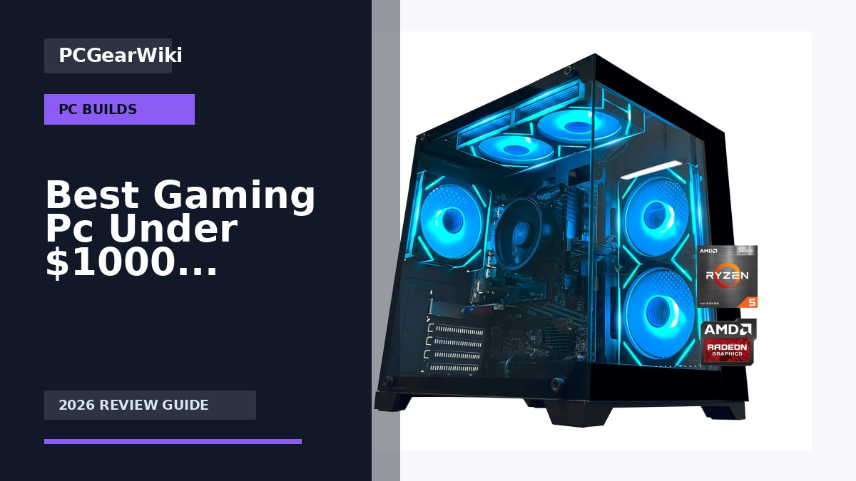 YAWYORE Gaming PC Ryzen 5 5600GT 16GB DDR4 1TB NVMe WiFi Desktop Tower Black for Best Gaming Pc Under $1000 Buying Guide for 2026