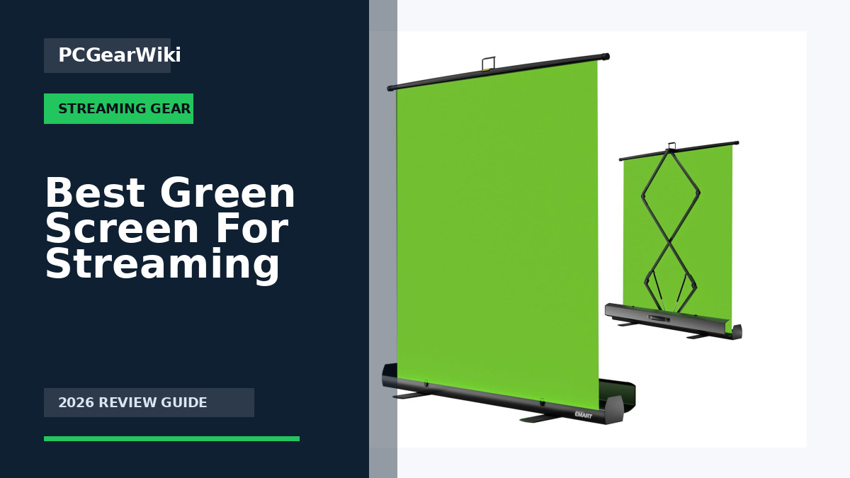EMART 58x74in Collapsible Green Screen Chroma Key Backdrop with Stand for Streaming Photography for Best Green Screen For Streaming Buying Guide for 2026