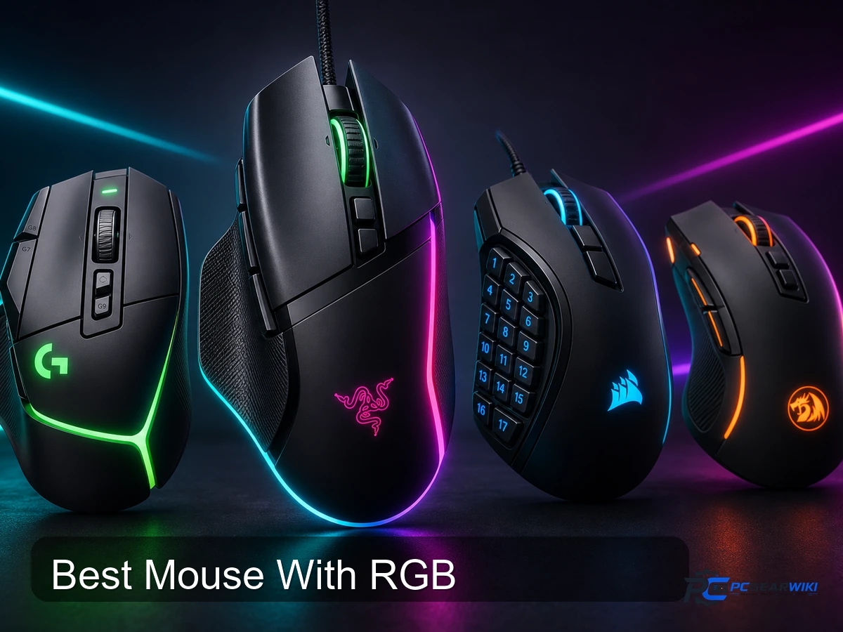 Top several 15 Best Mouse With RGB for 2026 1 Selection of top RGB gaming mice including Razer Basilisk V3, Logitech G502 X Plus, Corsair Scimitar Elite, and Redragon M602 Griffin, illuminated with customizable lighting on a dark studio background