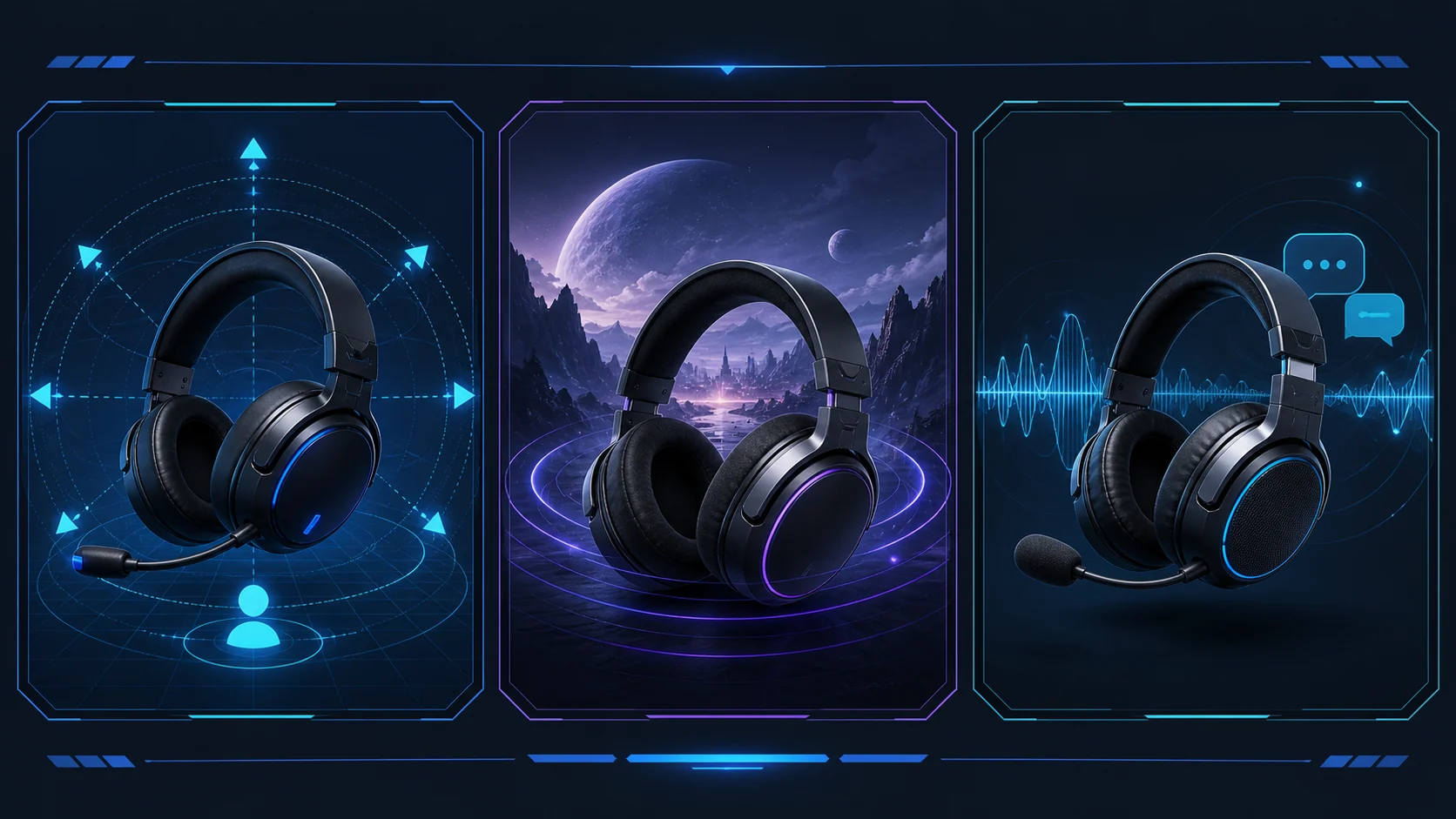 Gaming headsets for positional audio, immersion, and voice chat