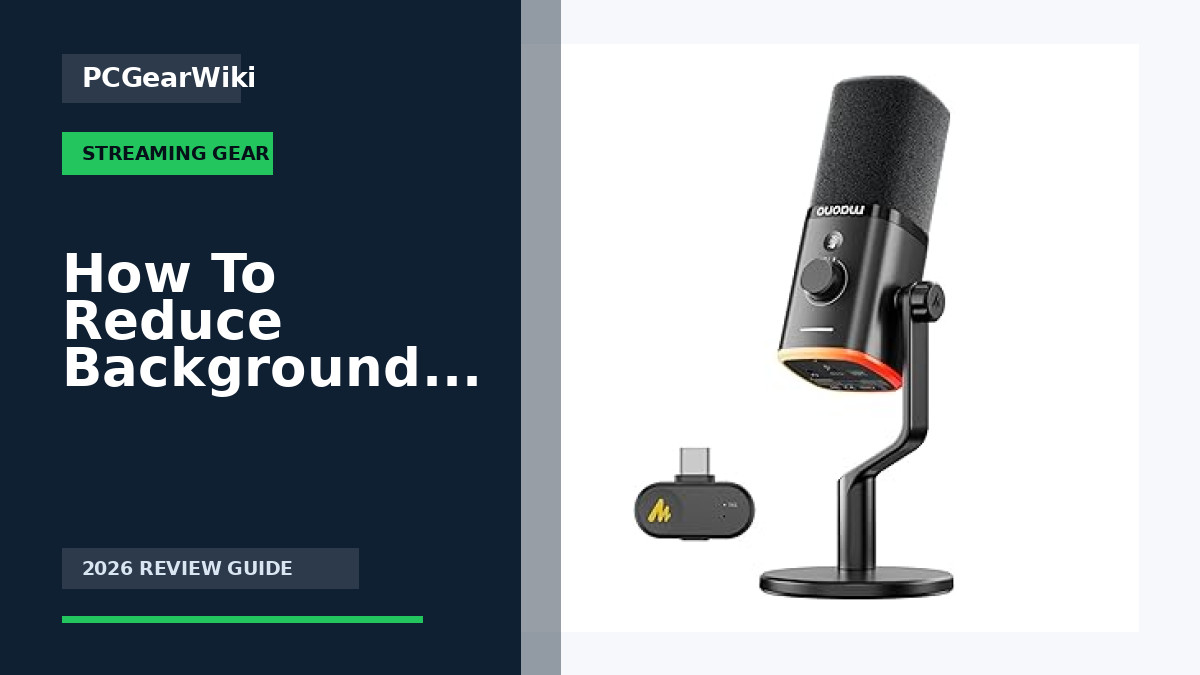 How To Reduce Background Noise When Streaming Buying Guide for 2026 1 MAONO PD100W Wireless USB Dynamic Microphone, Gaming PC Mic with One-Click Noise Reduction,Mute Button,Custom RGB,3.5mm Headphone Jack,Software, Podcast Streaming Mic (Desktop(USB-C Receiver), Black) for How To Reduce Background Noise When Streaming Buying Guide for 2026