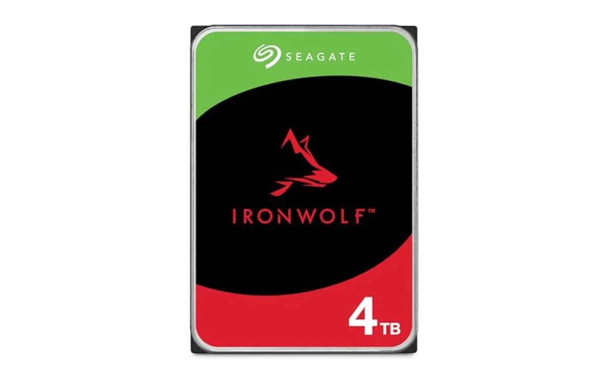 Seagate IronWolf 4TB NAS Internal Hard Drive CMR 3.5 Inch SATA 6Gb/s 5400 RPM 64MB Cache for RAID Network Attached Storage Rescue Services (ST4000VNZ06/006)