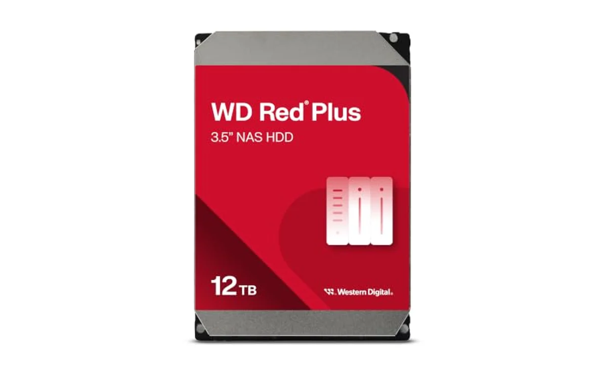 Western Digital 12TB WD Red Plus NAS Internal Hard Drive HDD - 7200 RPM