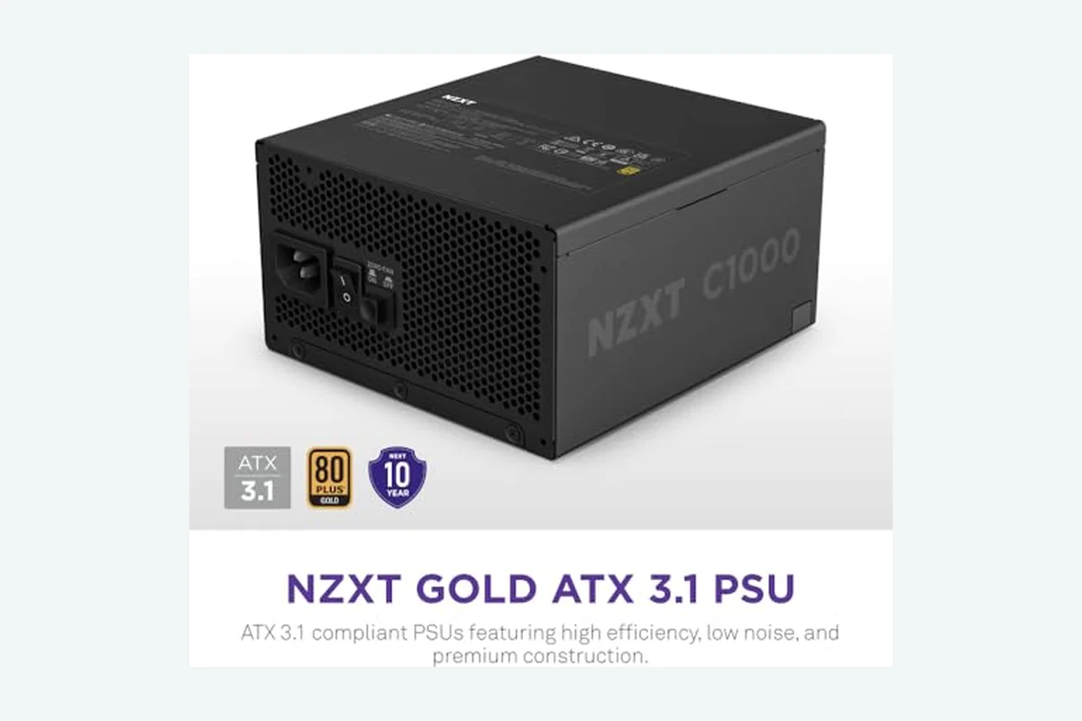 Best ATX 3.1 Power Supply Under $150: Top Picks 18 NZXT C1000 Gold ATX 3.1 - Fully Modular Low-Noise PC Gaming Power Supply - product image