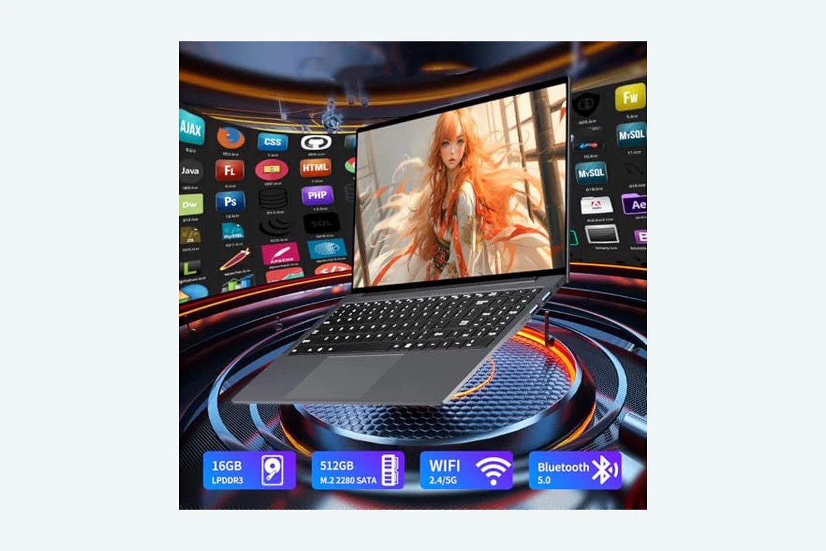 Tunhail 15.6 inch Laptop, Laptops with Core Processor (up to 3.40GHz), Gaming Laptop 16GB product image