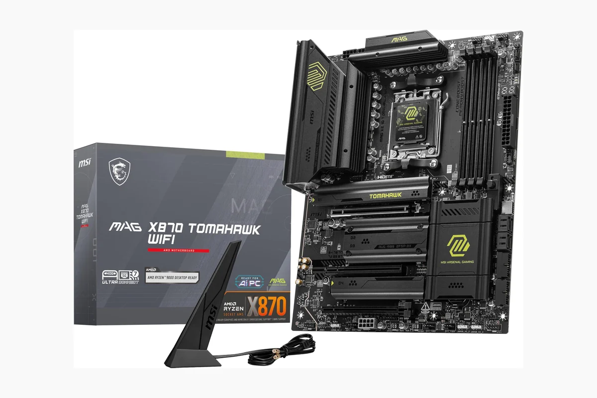 MSI MAG X870 Tomahawk WiFi Gaming Motherboard (AMD Ryzen 9000/8000/7000 Series Processors, AM5, DDR5, product image