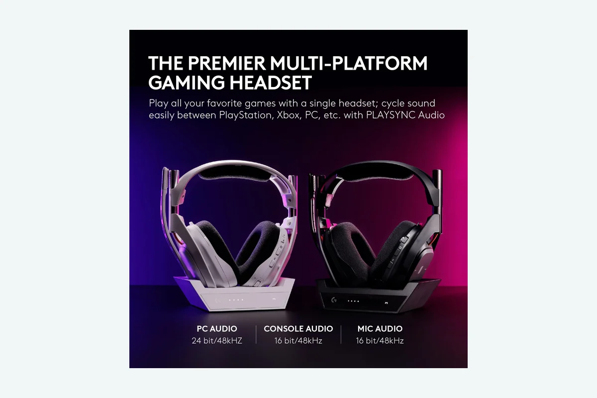 Logitech G Astro A50 Multi-Platform Wireless Gaming Headset + Base Station for PS5/Xbox/PC: PLAYSYNC product image