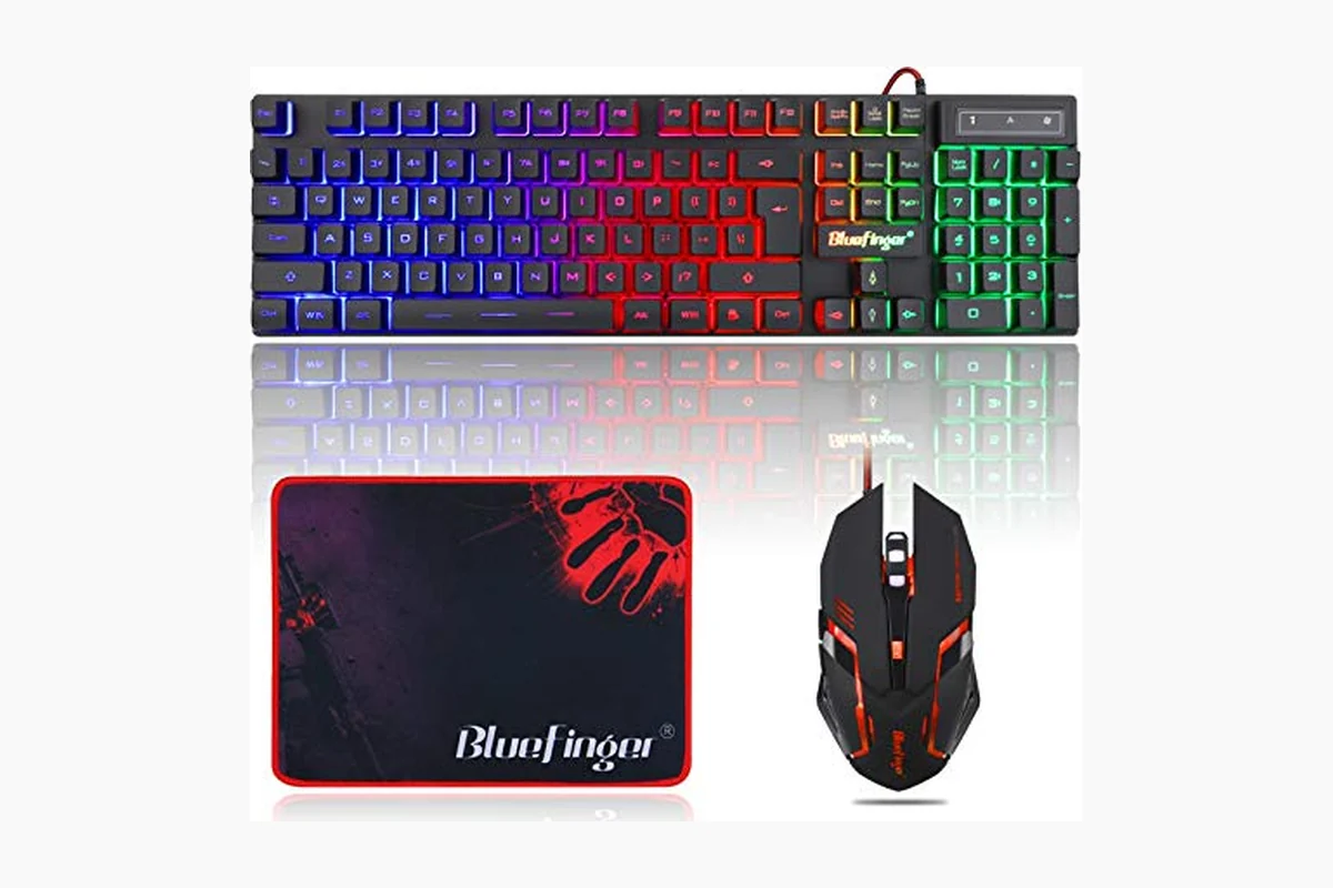 Best Wired Keyboard Mouse Combo For Pc Gaming: Top Picks & Buying Guide 2 BlueFinger RGB Gaming Keyboard and Backlit Mouse Combo, USB Wired, LED Gaming Set for product image