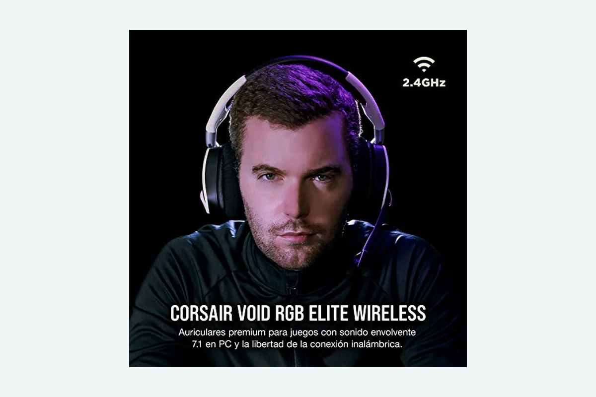 Corsair Void RGB Elite Wireless Gaming Headset – 7.1 Surround Sound – Omni-Directional Microphone product image