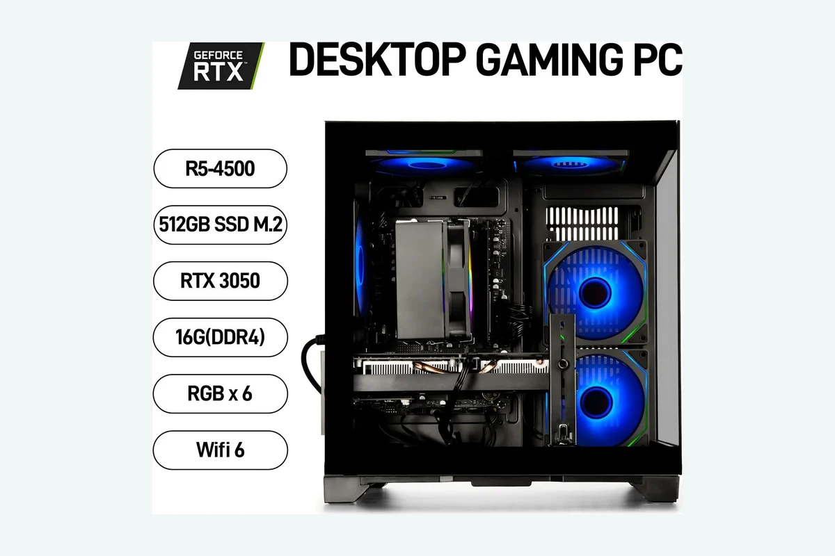 Gaming Pc Deals Buying Guide: Top Prebuilt Rigs Compared 2 Gaming Desktop PC – Ryzen 5 4500, GeForce RTX 3050, 16GB DDR4 RAM, 512GB product image