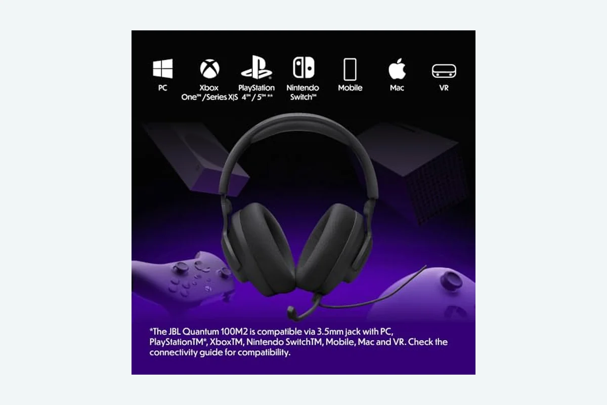 Wired Gaming Headset Buying Guide 2 JBL Quantum 100M2 Wired Gaming Headset, Detachable Mic - Black product image