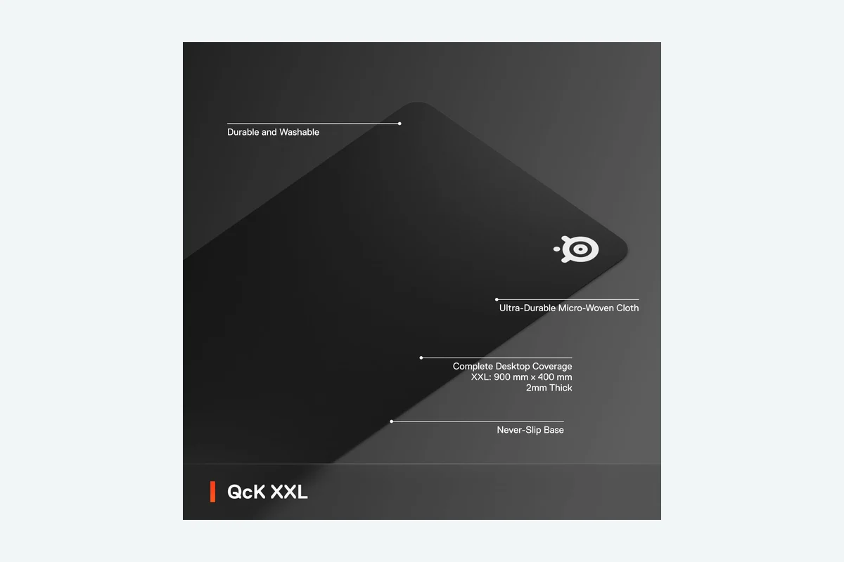 SteelSeries QcK Gaming Mouse Pad - XXL Cloth - Peak Tracking and Stability - product image