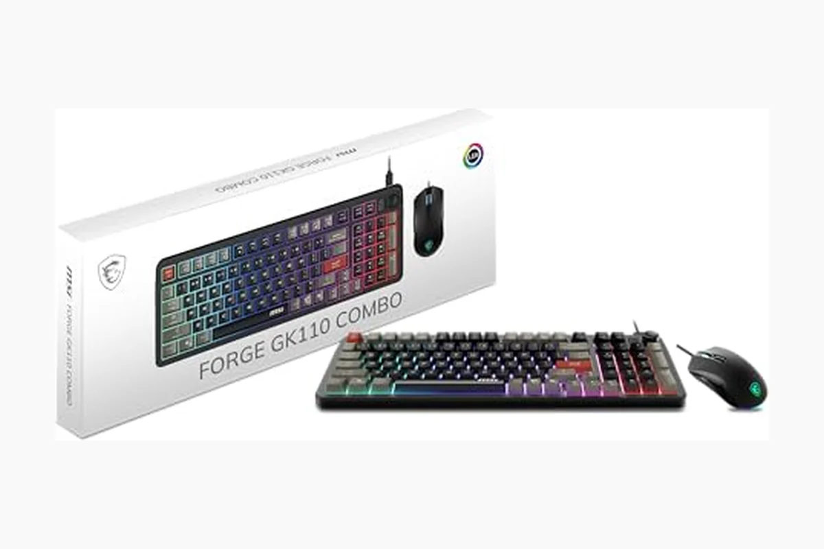 Best Gaming Keyboard And Mouse Combo Under 3000: Top Picks and Buying Guide 2 MSI Forge GK110 Combo US – Gaming RGB Keyboard & Mouse Set, 26-Key Anti-Ghosting, product image