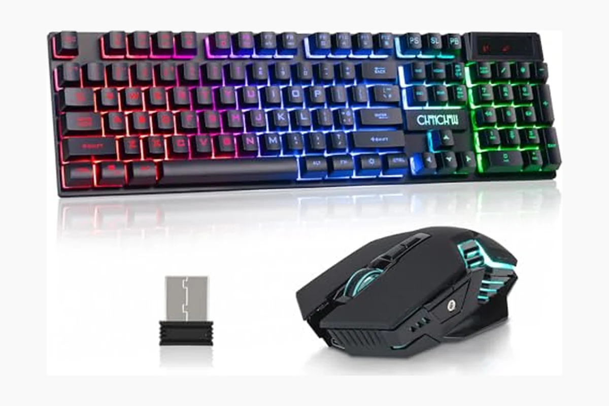 Best Gaming Keyboard And Mouse For Overwatvch: Buying Guide 2 CHONCHOW USB Wireless Gaming Keyboard and Mouse Combo, RGB Backlit, 2.4GHz product image