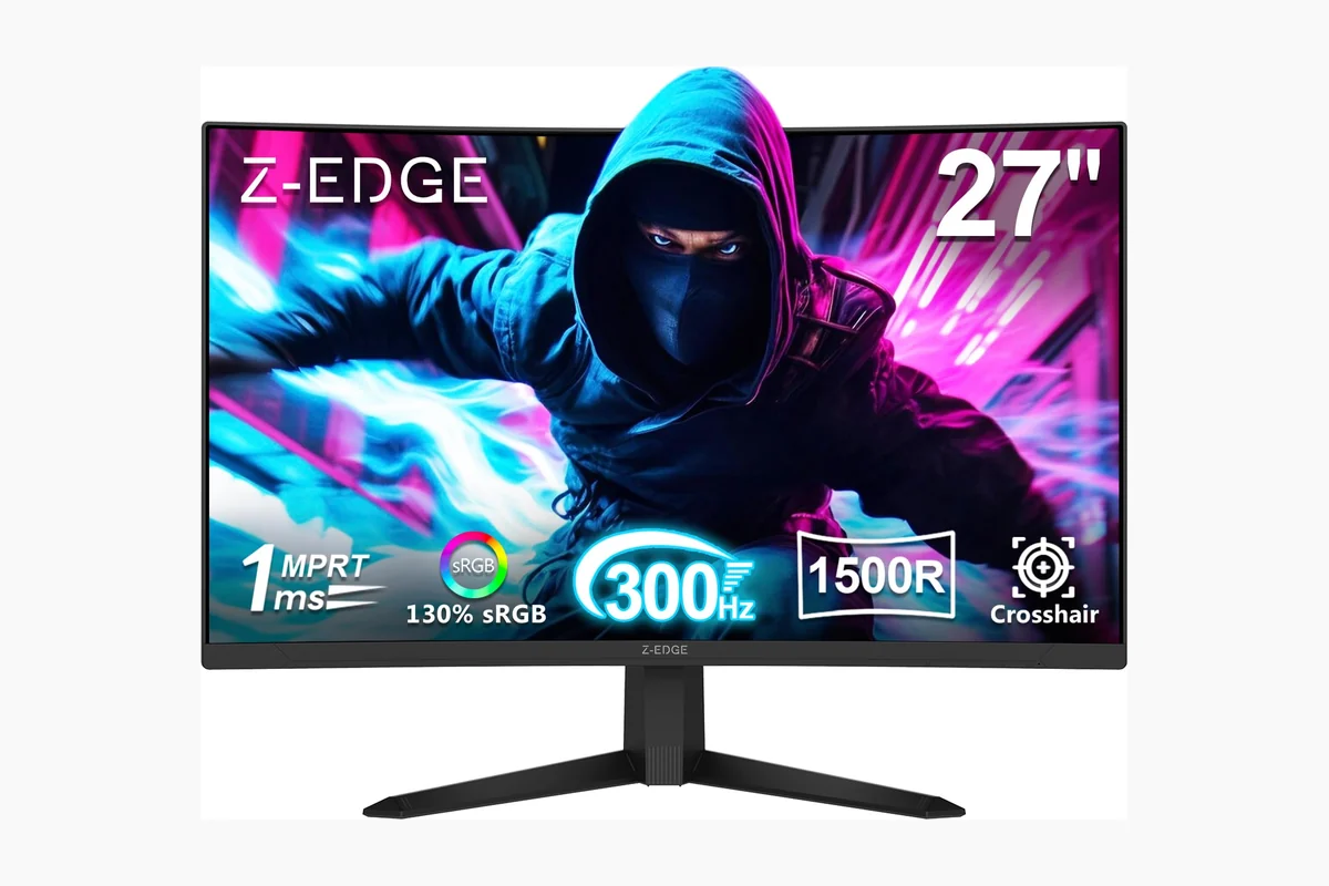 Z-Edge 27 inch Curved Gaming Monitor, FHD 1080P 300Hz 280Hz 240Hz Curved Monitor 1500R product image