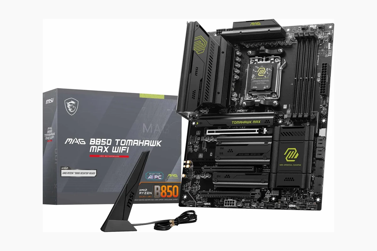Best Motherboard VRM For Overclocking: Buying Guide 2 MSI MAG B850 Tomahawk MAX WiFi Motherboard, ATX - Supports AMD Ryzen 9000/8000 / product image