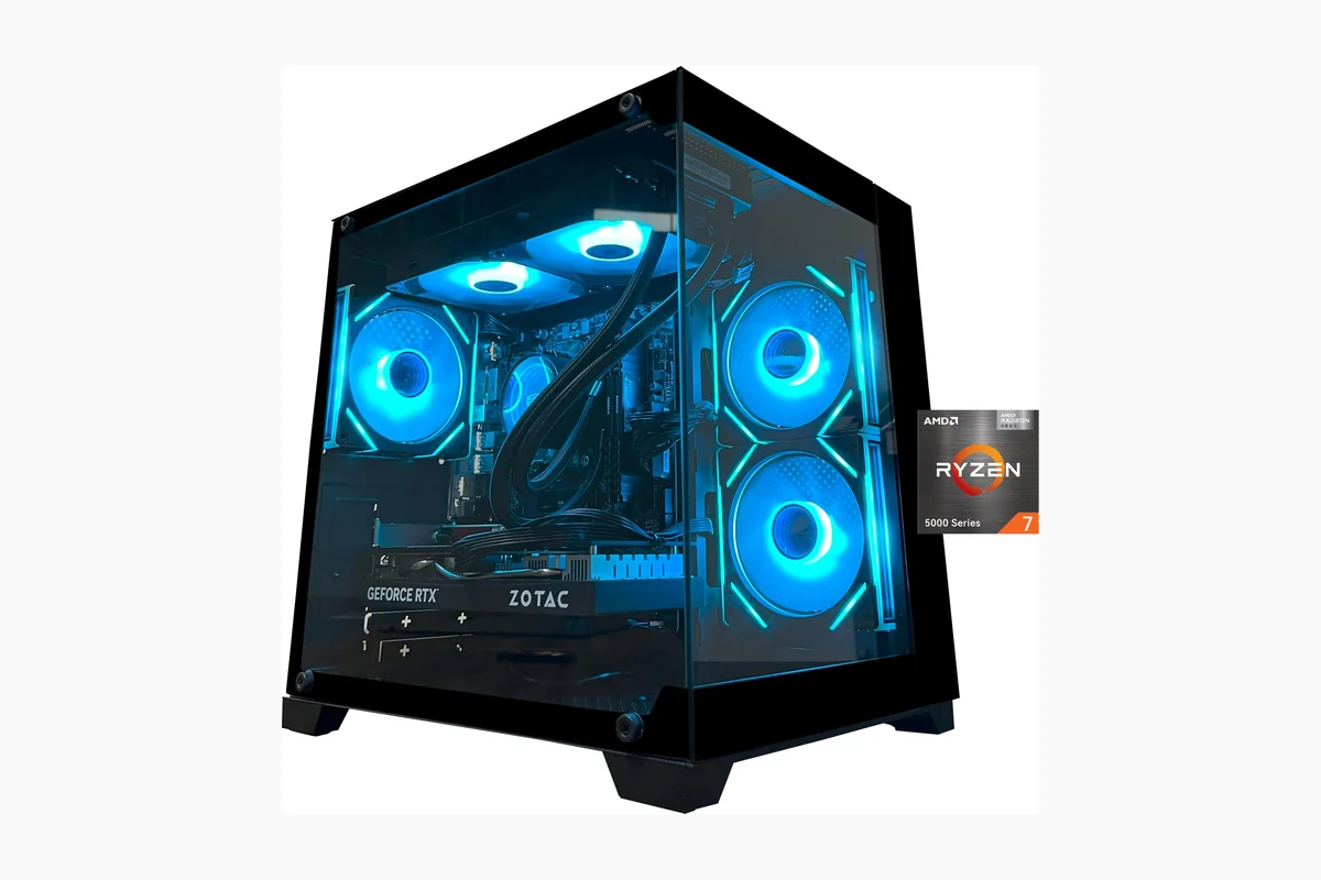 Best Prebuilt Gaming Pc Under 1000: Top Picks and Buying Guide 2 YAWYORE Gaming PC Desktop Computer, AMD Ryzen 7 5700X, GeForce RTX 5060, 32GB DDR4 product image