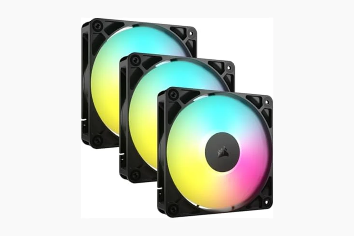 CORSAIR RS120 ARGB 120mm PWM Fans – Daisy-Chain Connection – Low-Noise – Magnetic Dome product image