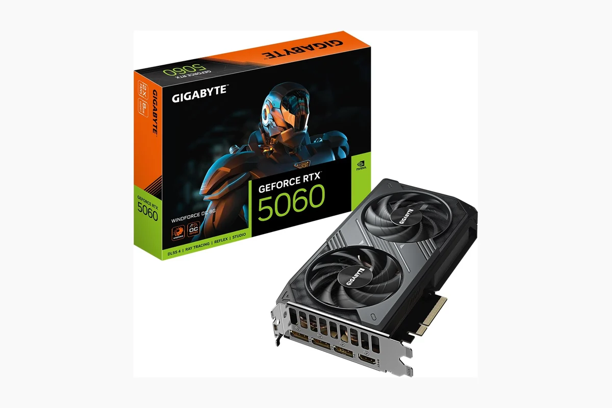 Best Gpu For I5 14600k Buying Guide 2 GIGABYTE GeForce RTX 5060 WINDFORCE OC 8G Graphics Card, Cooling System, 8GB 128-bit GDDR7, product image