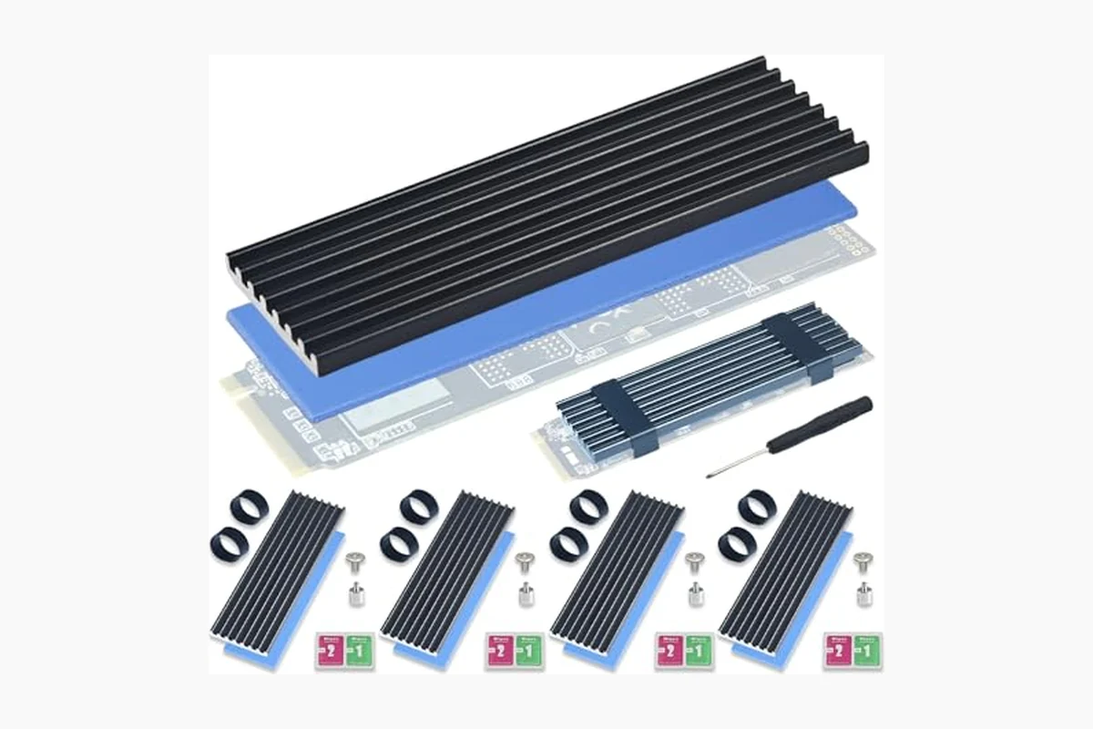 Atdcoek 5 Pack SSD Heat Sink Cooler for 2280 SSD, nvme Heatsink with Thermal product image