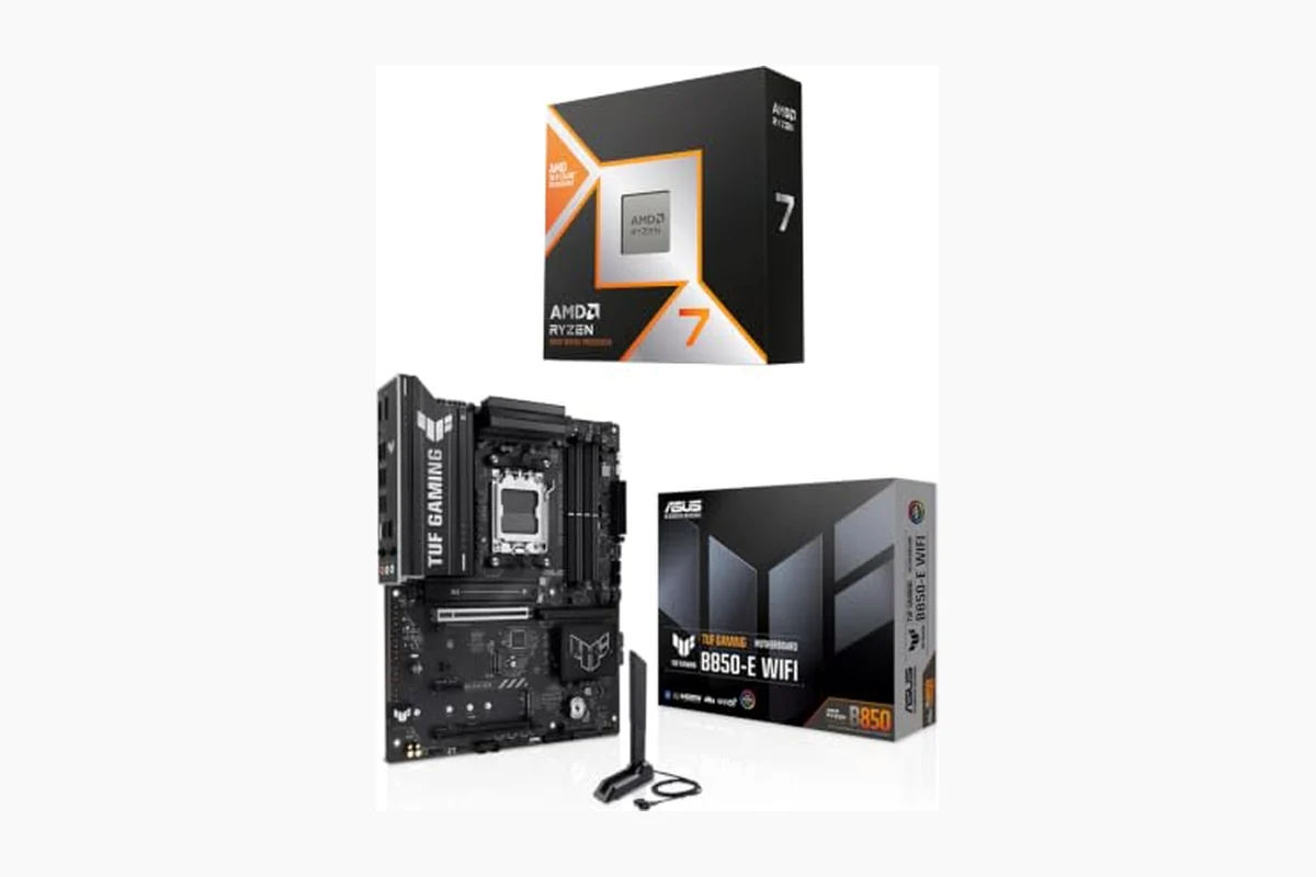 Best Motherboard For Ryzen 7 9800X3D Buying Guide 2 Micro Center AMD 9800X3D Processor with ASUS TUF Gaming B850-E Motherboard product image