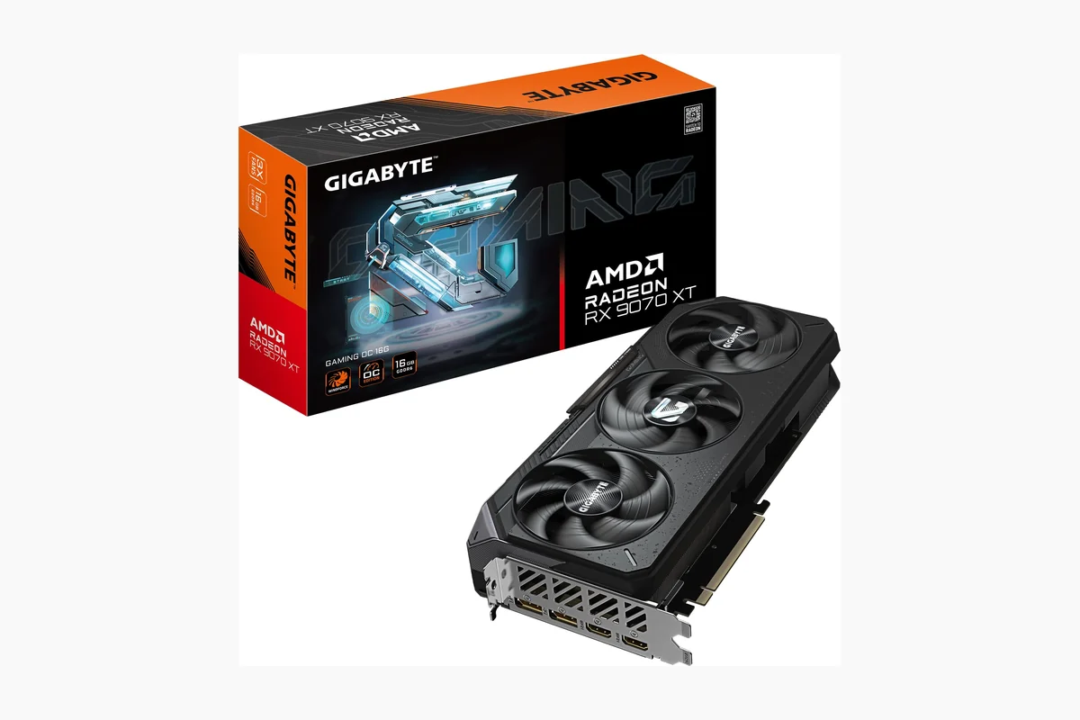 GIGABYTE Radeon RX 9070 XT Gaming OC 16G Graphics Card, PCIe 5.0, 16GB GDDR6, product image