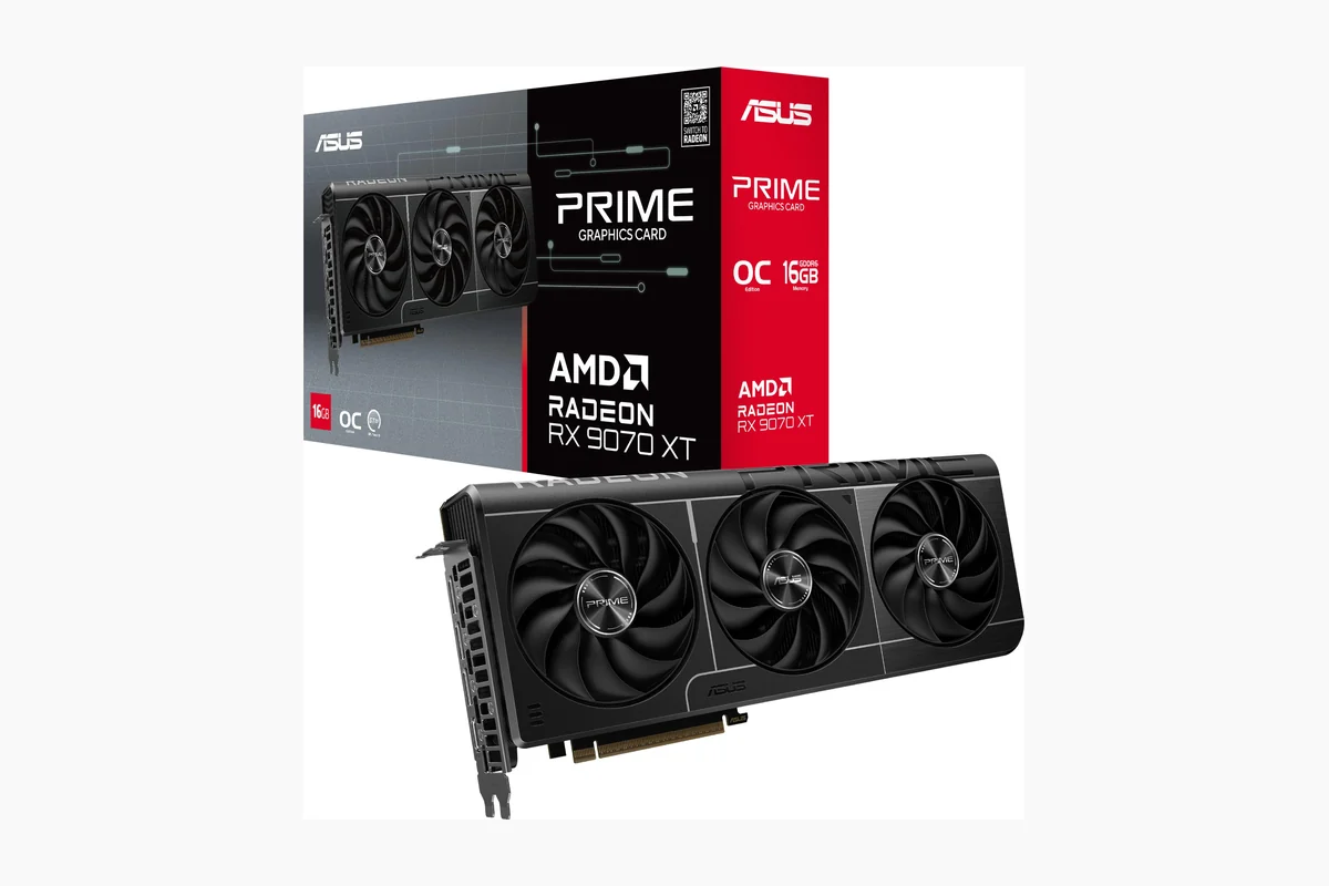 ASUS Prime AMD Radeon RX 9070 XT 16GB GDDR6 OC Edition Graphics Card, AMD product image