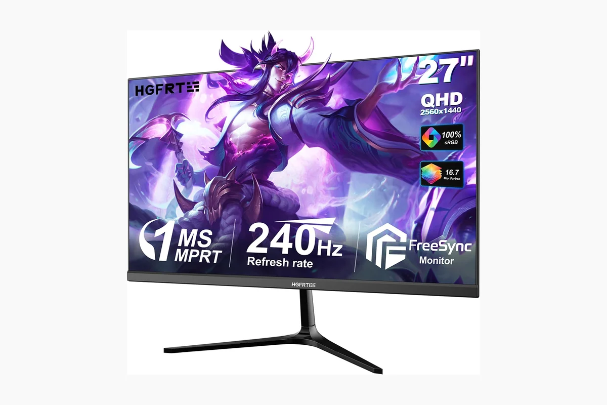 27 Inch 240Hz Gaming Monitor, QHD 2560×1440 Fast IPS Computer Monitor, 1ms MPRT, FreeSync, product image
