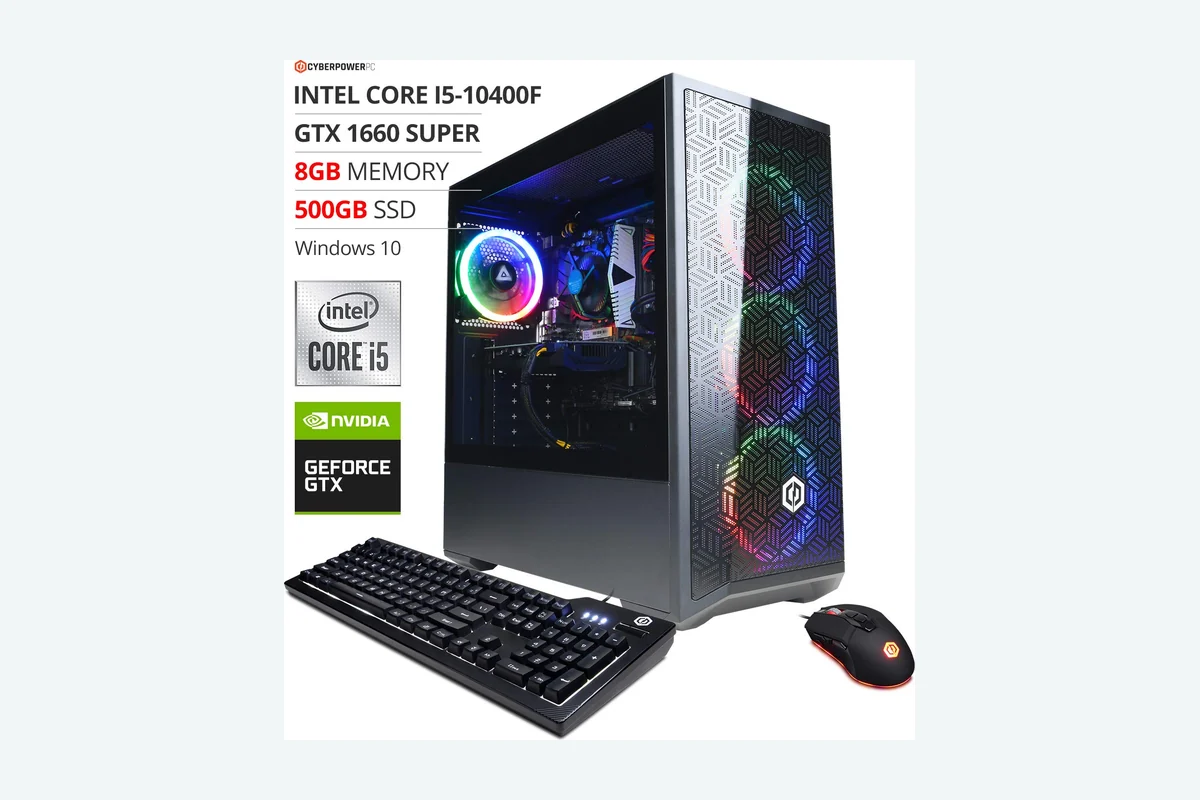 Best Gaming PC Under $1500: Buying Guide for 2026 2 CyberpowerPC Gamer Xtreme VR Gaming PC, Intel i5-10400F 2.9GHz, GeForce GTX 1660 Super 6GB, product image