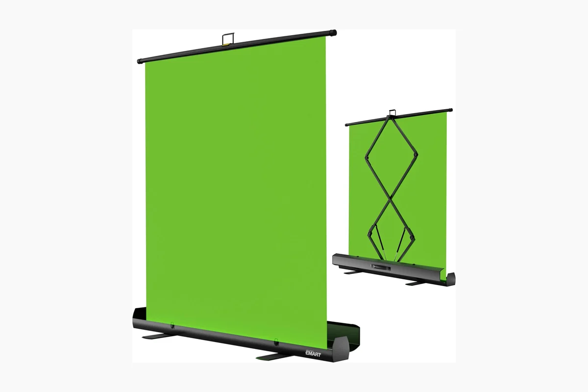 Best Green Screen For Streaming Buying Guide for 2026 2 EMART Upgrade Green Screen, 58x74in Collapsible Chroma Key Panel for Background Removal, Portable & product image