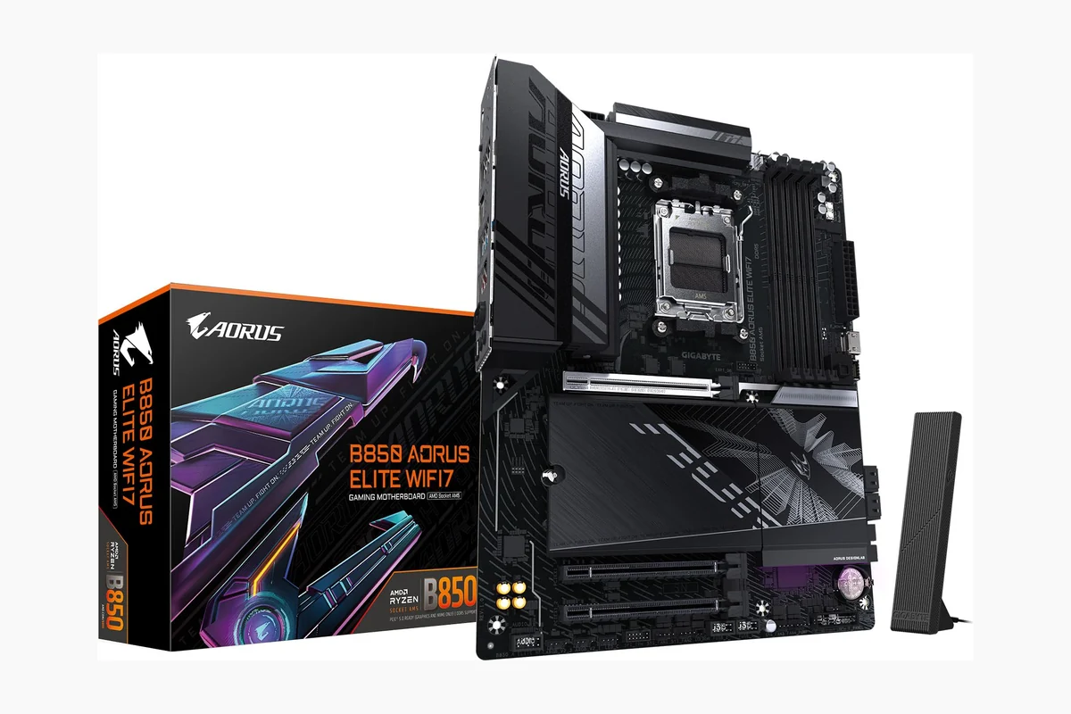 Best Motherboards for Ryzen 7 in 2026: AM4 & AM5 Picks 2 GIGABYTE B850 AORUS Elite WIFI7 AMD AM5 ATX Motherboard, Support AMD Ryzen 9000/8000/7000 Series, product image