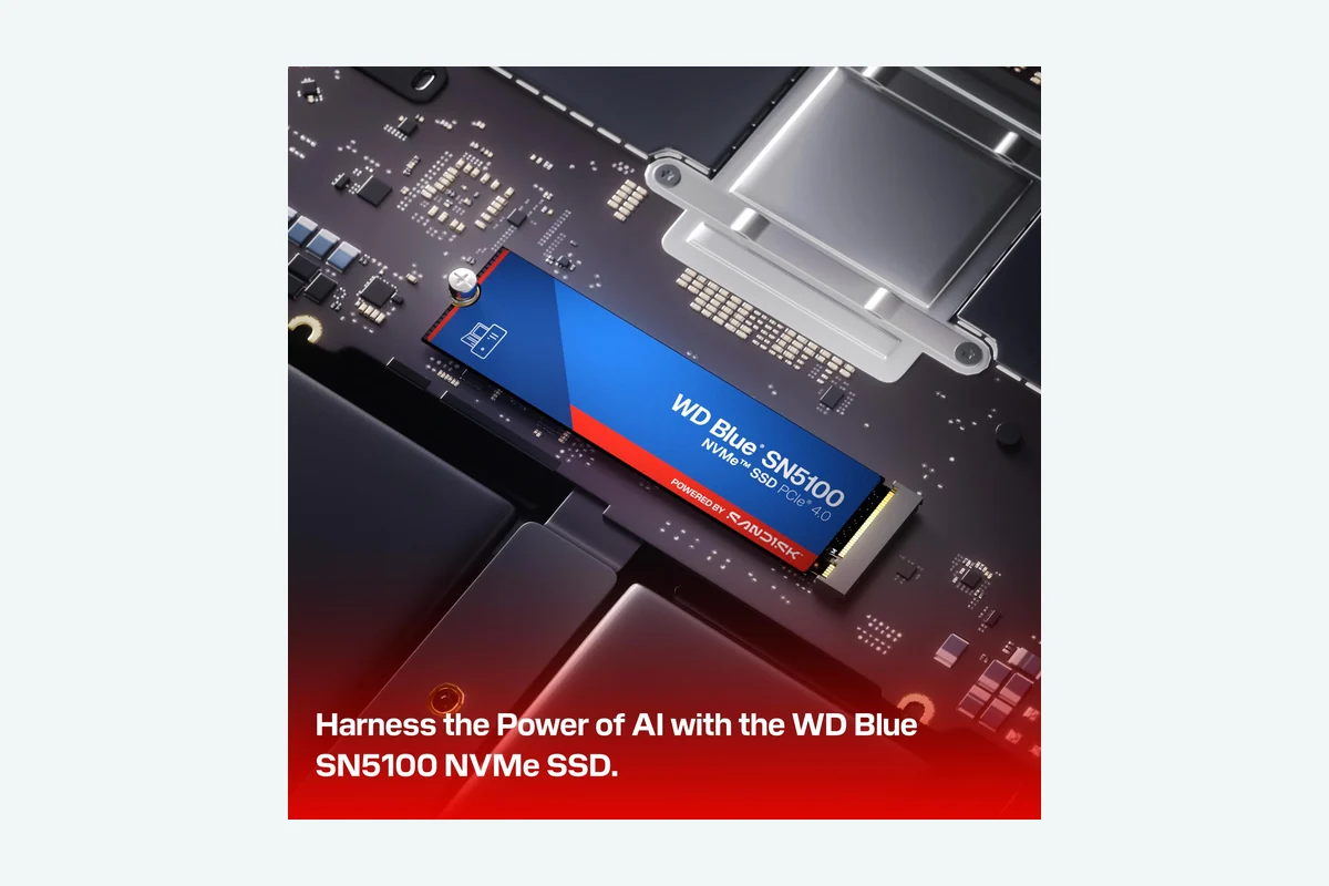 WD Blue SN5100 2TB NVMe SSD - M.2 2280, PCIe Gen 4.0, Internal Solid product image