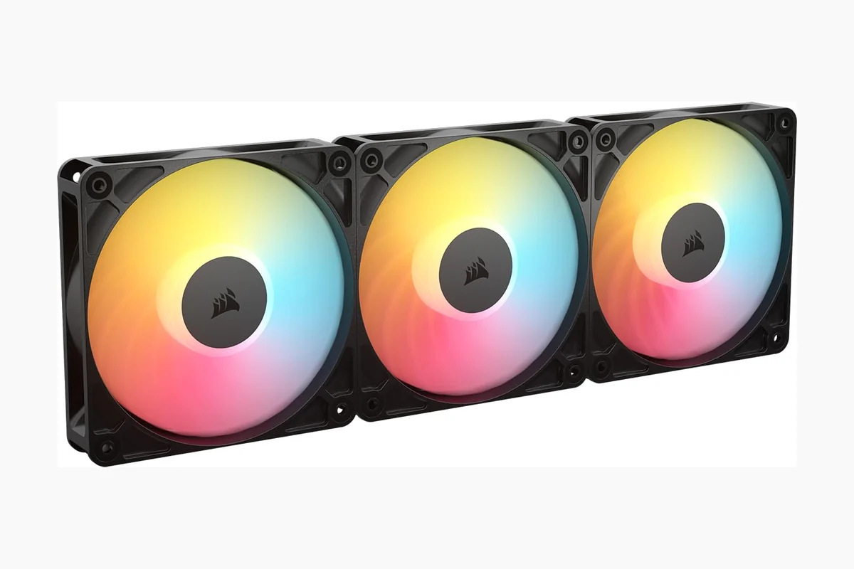 Corsair RS120-R ARGB 120mm PWM ARGB Reverse Fans – Reverse Rotor, +5V ARGB Connections, product image