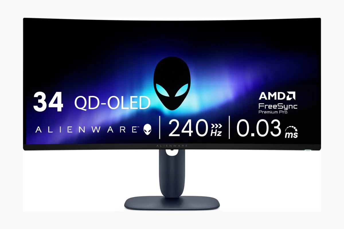 Alienware 34 240Hz QD-OLED Curved Gaming Monitor - AW3425DW - 34.2-inch WQHD (3440 x product image