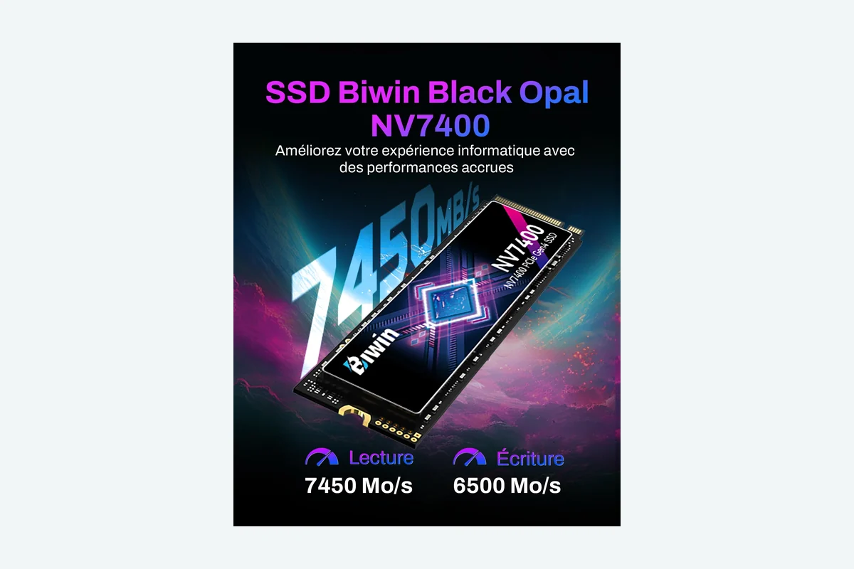 Best 2TB NVMe SSD: Top Picks & Hardware Guide for 2026 2 BIWIN Black Opal NV7400 2TB SSD Gen4x4, Read Speed up to 7450MB/s, NVMe M.2 product image
