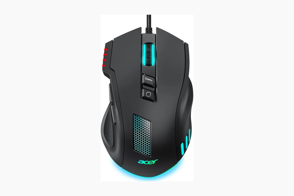 Best Mouse for Video Editing: Top Picks and Hardware Guide 2 acer Wired Gaming Mouse, 12,800 DPI RGB Ergonomic Computer Mouse with Optical Sensor, 8 product image