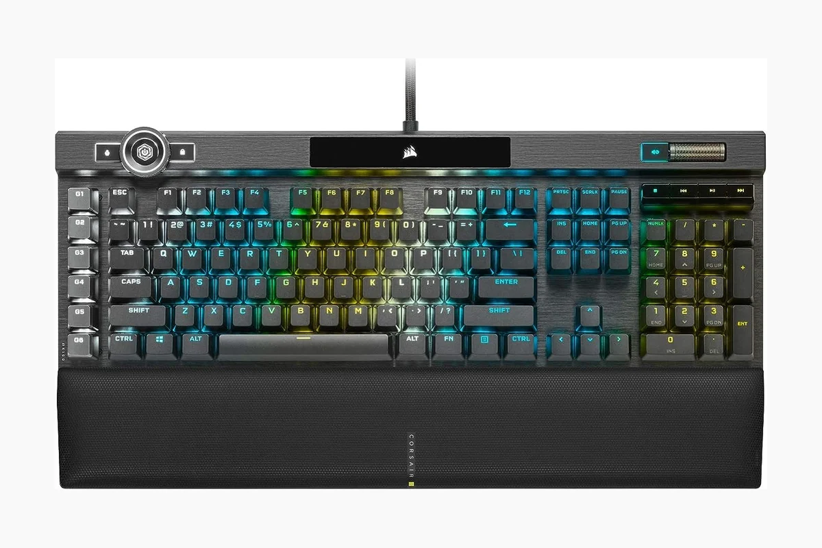 Corsair K100 RGB Optical-Mechanical Wired Gaming Keyboard - QWERTY US Layout, OPX Switches - product image