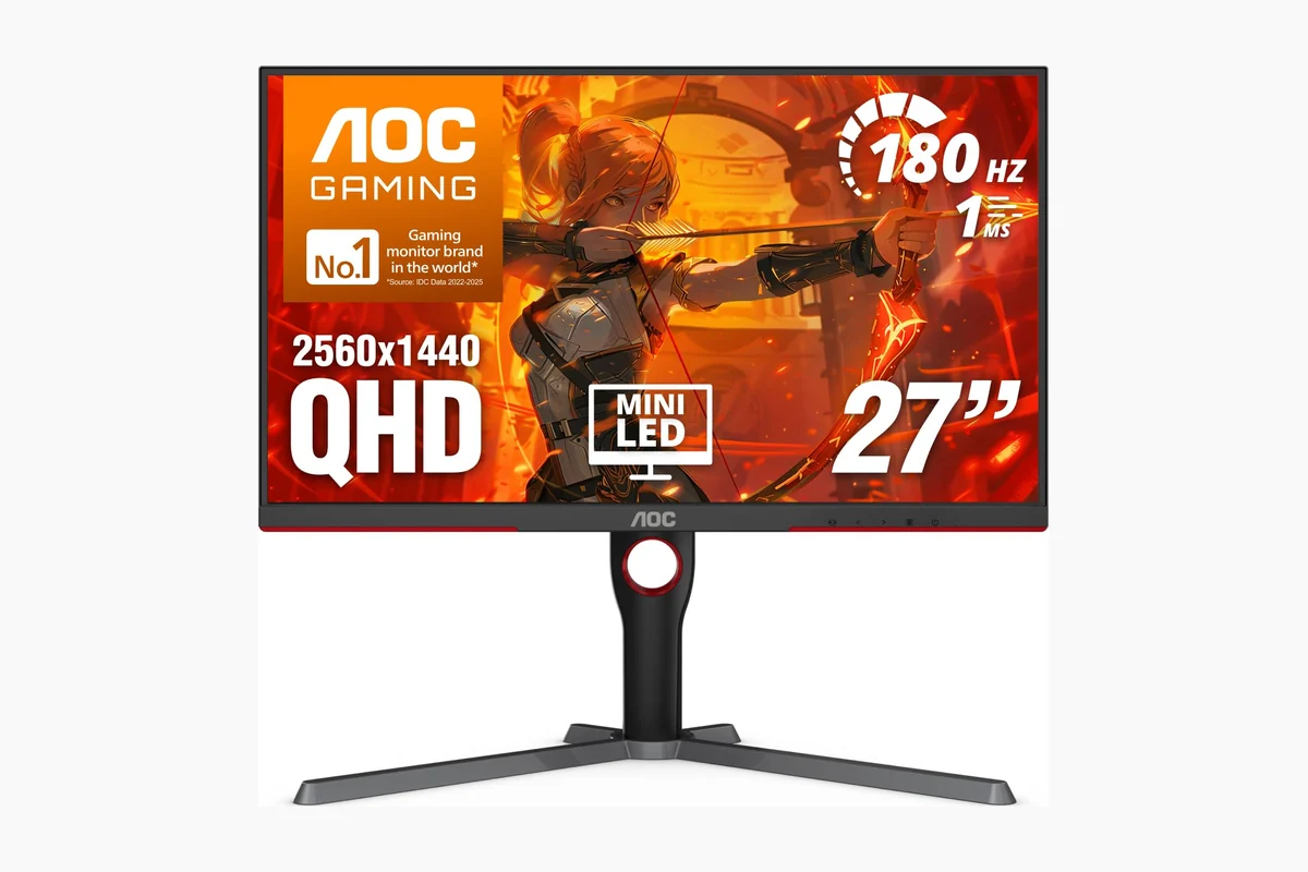 Mini Led Vs Oled Monitor Buying Guide for 2026 2 AOC Q27G3XMN 27" QHD Gaming Monitor, 2560x1440, Mini LED, 180Hz 1ms GtG, HDR 1000, product image
