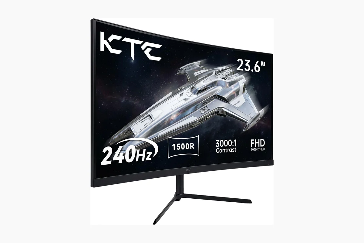 KTC 24 Inch Curved 240Hz Gaming Monitor, FHD 1500R Curved Computer Monitor 1080P, 3000:1 product image