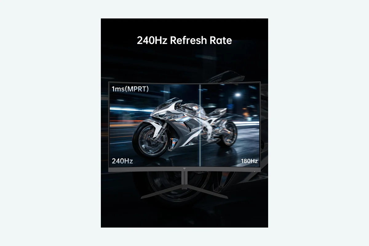 KTC 24 Inch Curved 240Hz Gaming Monitor, FHD 1500R Curved Computer Monitor 1080P, 3000:1 product image