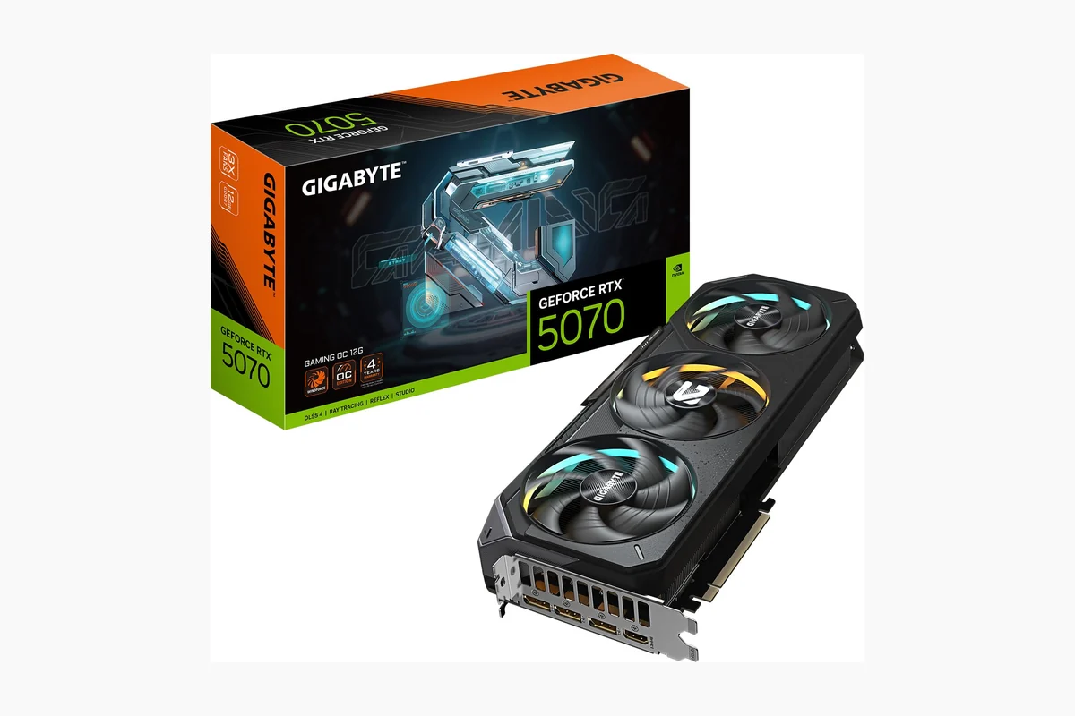 GIGABYTE GeForce RTX 5070 Gaming OC 12G Graphics Card, 12GB 192-bit GDDR7, PCIe 5.0, product image
