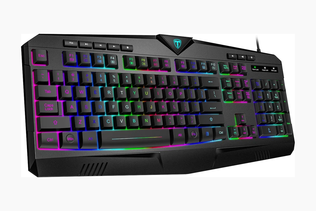 Best Keyboard For Fps Games: Top Picks and Hardware Guide 1 Gaming Keyboard, Full Size RGB Backlit Quiet Computer Keyboard, Wrist Rest, Silent Keys, Multimedia product image