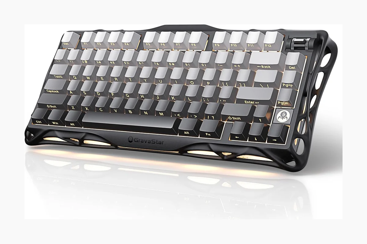 GravaStar Mercury K1 75% Wireless Mechanical Gaming Keyboard, Aluminum Alloy, Gasket Compact Custom Keyboard product image