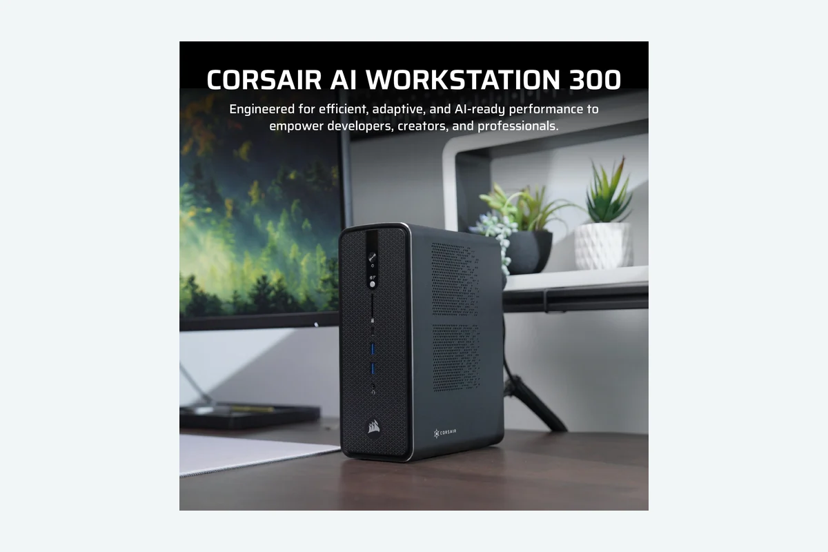 Best Video Editing CPUs: Top Desktop Processors Compared 2 Corsair AI Workstation 300 Desktop PC – AMD Ryzen AI Max 385 CPU – product image