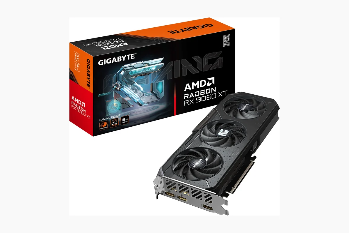 GIGABYTE Radeon RX 9060 XT Gaming OC 16G Graphics Card, PCIe 5.0, 16GB GDDR6, product image